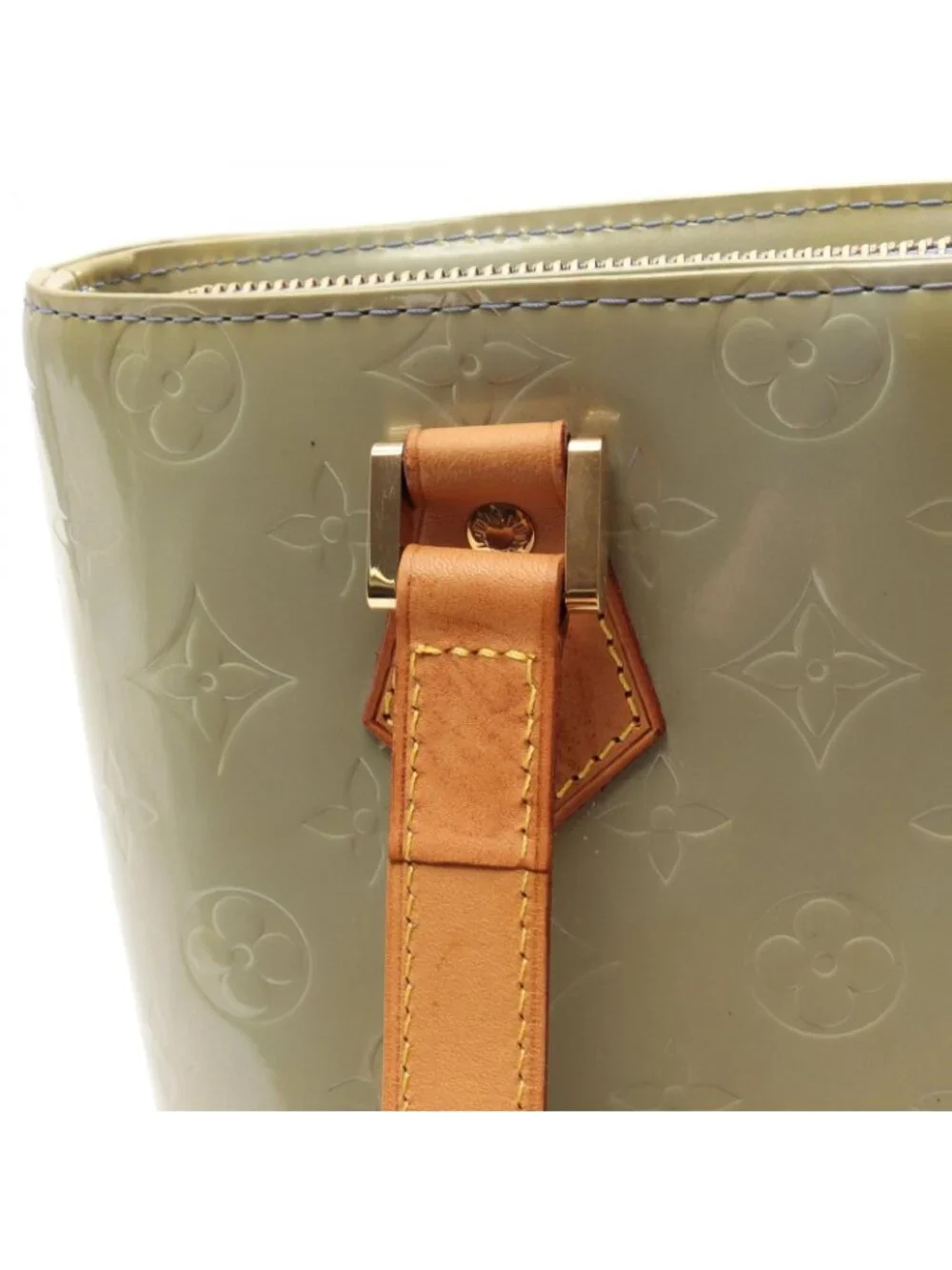 Louis Vuitton Handbag Houston Gray Leather